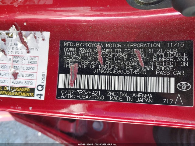 Scion IM 2016 JTNKARJE8GJ514540 Image 9