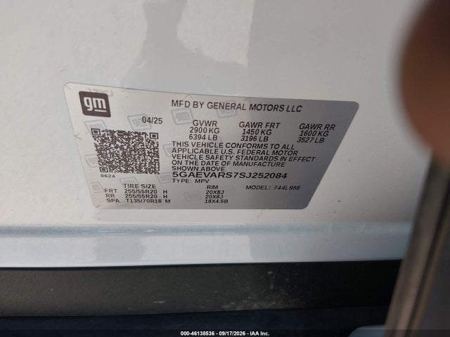 Продажа на аукционе авто 2025 Buick Enclave Preferred Fwd, vin: 5GAEVARS7SJ252084, номер лота: 46138536