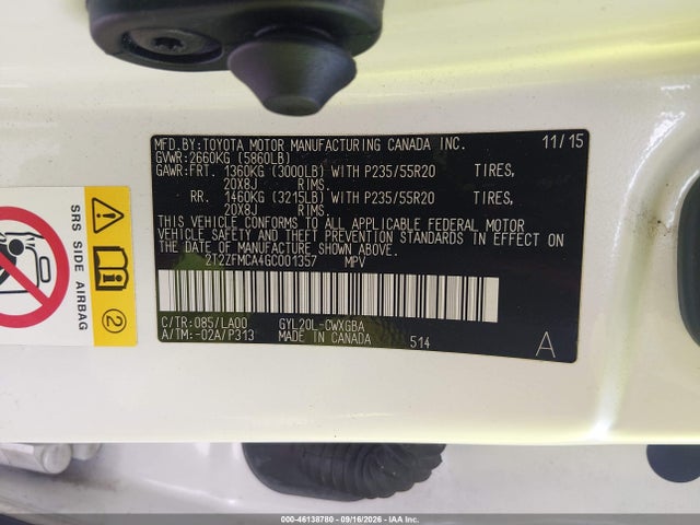 Продажа на аукционе авто 2016 Lexus Rx 450h, vin: 2T2ZFMCA4GC001357, номер лота: 46138780