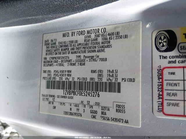 1ZVBP8CF0E5245276 Ford Mustang Gt Premium