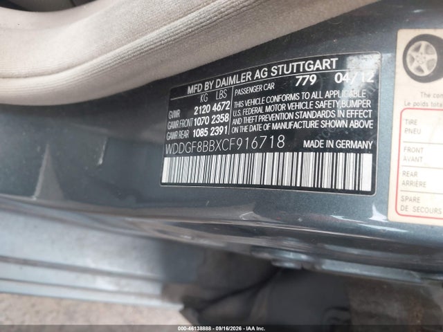 Продажа на аукционе авто 2012 Mercedes-benz C 300 Luxury 4matic, vin: WDDGF8BBXCF916718, номер лота: 46138888