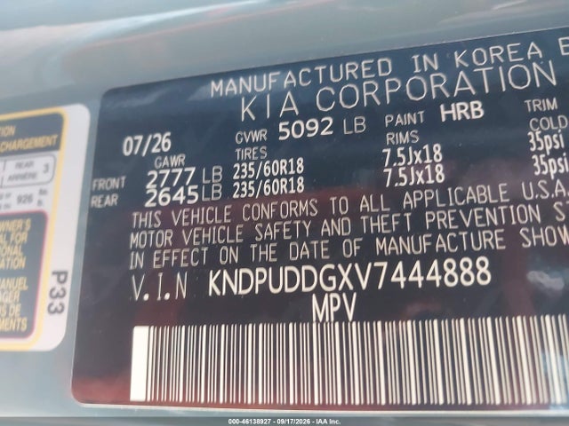 KIA Sportage 2027 KNDPUDDGXV7444888 Image 9