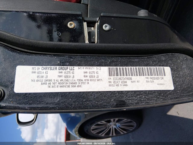 2013 Chrysler 300 300s მანქანა იყიდება აუქციონზე, vin: 2C3CCABG7DH708286, აუქციონის ნომერი: 46139008
