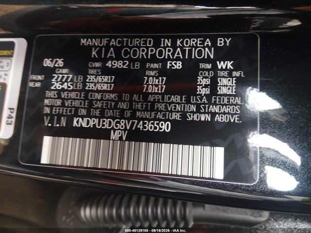 KIA Sportage 2027 KNDPU3DG8V7436590 Image 9