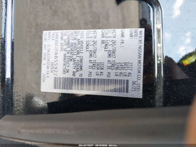 Продаж на аукціоні авто 2025 Nissan Frontier, vin: 1N6ED1EJ3SN655922, номер лоту: 46139207