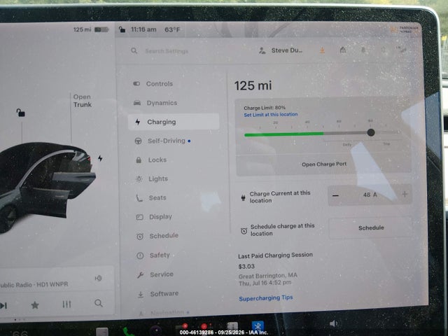 46139286 :رقم المزاد ، 5YJ3E1EB8JF104222 vin ، 2018 Tesla Model 3 Long Range/performance مزاد بيع