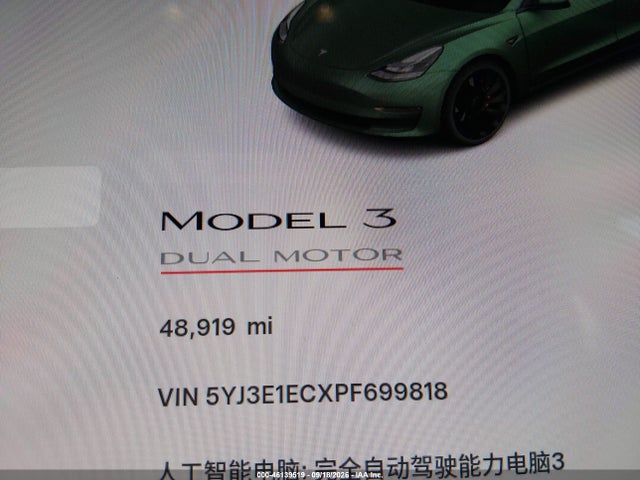 5YJ3E1ECXPF699818 Tesla Model 3 Performance Dual Motor All-wheel Drive