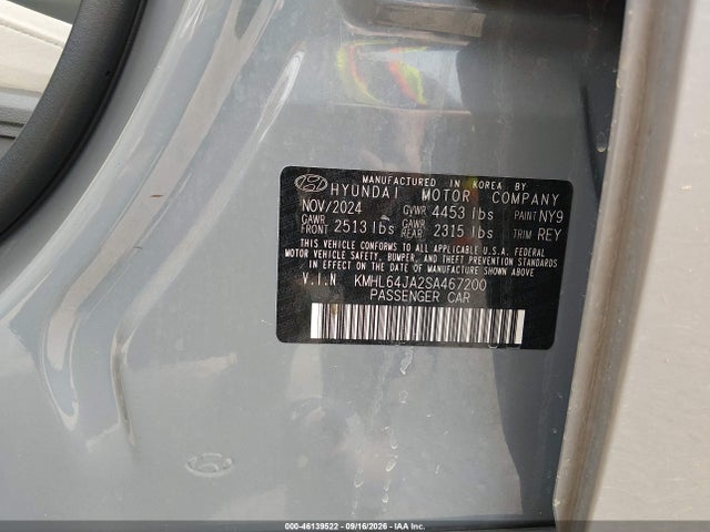 Hyundai SONATA SEL 2025 KMHL64JA2SA467200 Image 9