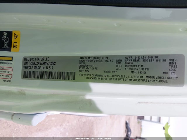 Продаж на аукціоні авто 2024 Jeep Wrangler 4xe Sahara 4xe, vin: 1C4RJXP67RW270392, номер лоту: 46139558