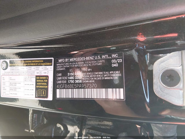 Продажа на аукционе авто 2023 Mercedes-benz Amg Gle 53 4matic, vin: 4JGFB6BE5PA957370, номер лота: 46139909
