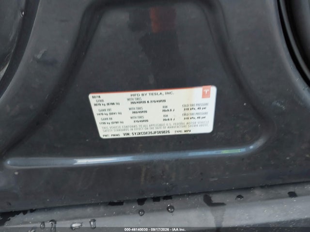 Tesla Model X 100d/75d/p100d 2018 5YJXCDE26JF089826 Image 9