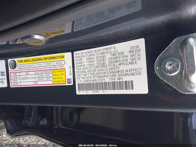 Продаж на аукціоні авто 2024 Honda Cr-v Hybrid Sport Touring, vin: 5J6RS6H98RL032675, номер лоту: 46140109