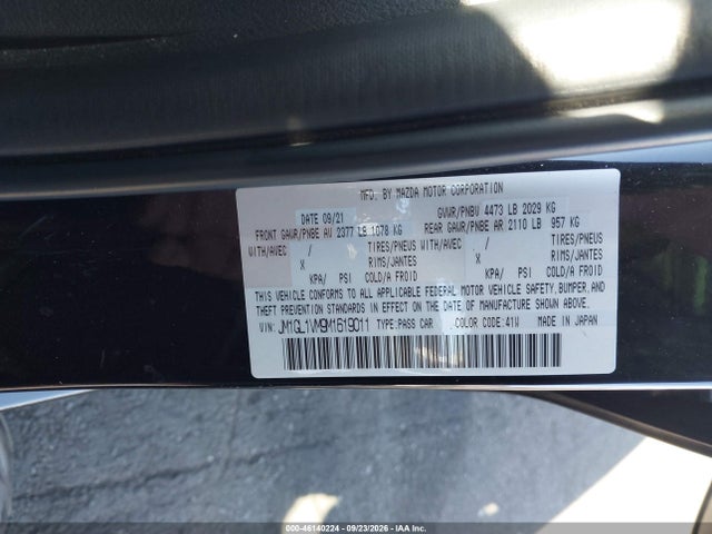 Aukcja sprzedaży 2021 Mazda Mazda6 Touring, vin: JM1GL1VM9M1619011, numer aukcji: 46140224