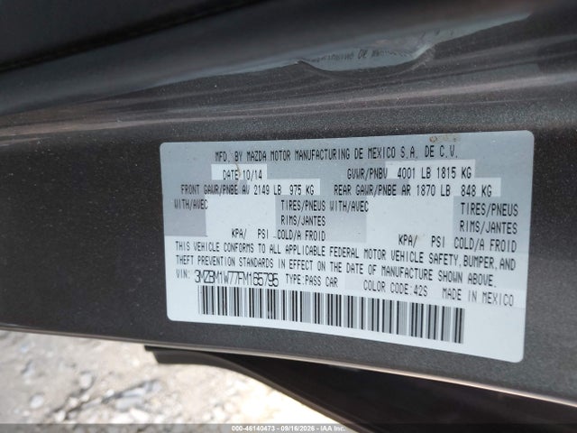Aukcja sprzedaży 2015 Mazda Mazda3 I Grand Touring, vin: 3MZBM1W77FM165795, numer aukcji: 46140473