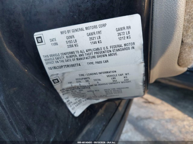 Продаж на аукціоні авто 1996 Chevrolet Caprice / Impala Classic Ss, vin: 1G1BL52P7TR188774, номер лоту: 46140493