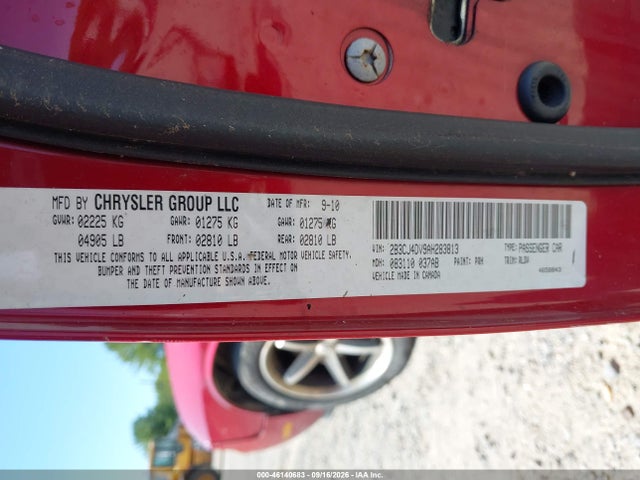 Продаж на аукціоні авто 2010 Dodge Challenger Se, vin: 2B3CJ4DV9AH283813, номер лоту: 46140683