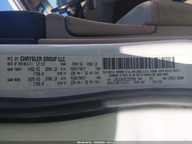 2014 Jeep Grand Cherokee Laredo მანქანა იყიდება აუქციონზე, vin: 1C4RJEAG7EC373796, აუქციონის ნომერი: 46140732