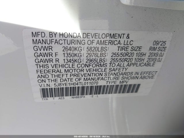 Acura MDX A-SPEC 2026 5J8YE1H04TL011070 Image 9