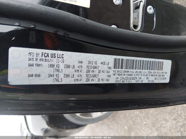 46141087 :رقم المزاد ، 1C4NJCEB1HD185274 vin ، 2017 Jeep Compass High Altitude Fwd مزاد بيع