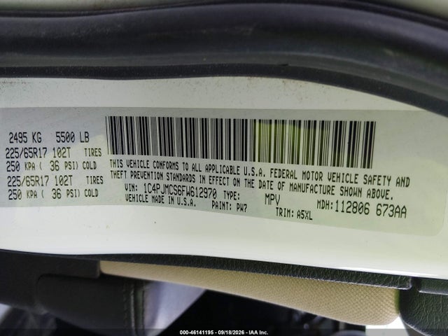 Продаж на аукціоні авто 2015 Jeep Cherokee Latitude, vin: 1C4PJMCS6FW612970, номер лоту: 46141195