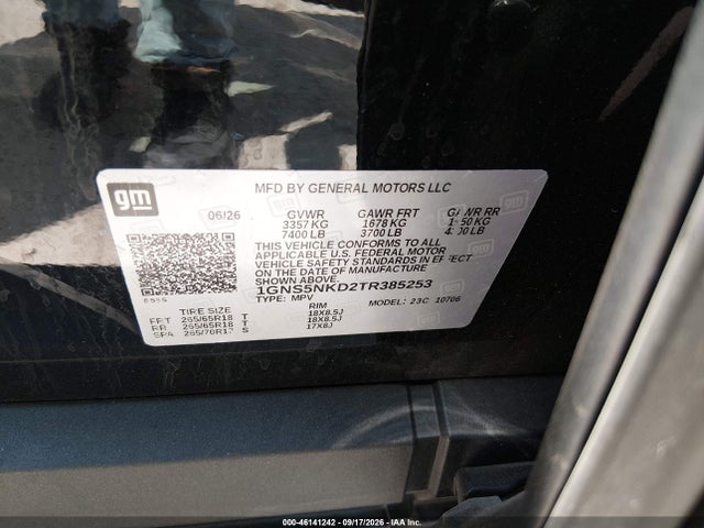 Chevrolet Tahoe Lt 2026 1GNS5NKD2TR385253 Image 9