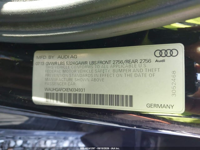 Продажа на аукционе авто 2014 Audi A6 3.0t Premium Plus, vin: WAUHGAFCXEN034931, номер лота: 46141297
