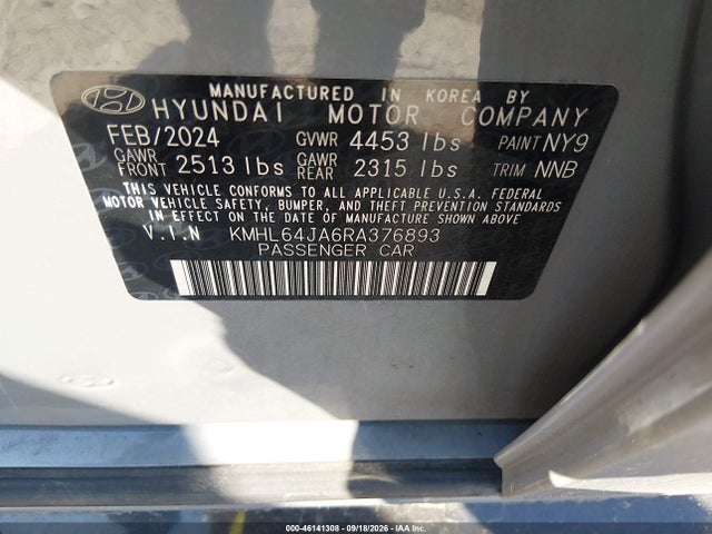 Hyundai SONATA SEL 2024 KMHL64JA6RA376893 Image 9