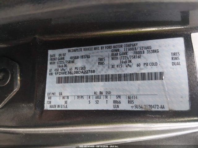 Продаж на аукціоні авто 2008 Ford E-350 Cutaway, vin: 1FDWE35L08DA22788, номер лоту: 46141435