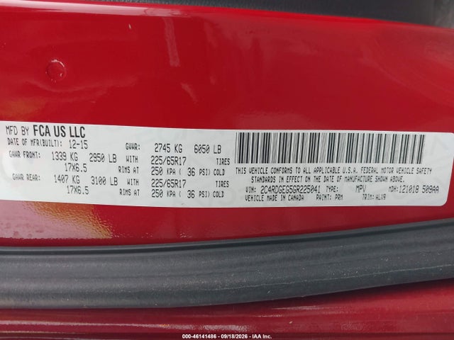 2C4RDGEG5GR225041 Dodge Grand Caravan R/t