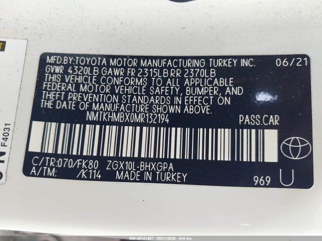 NMTKHMBX0MR132194 Toyota C-HR XLE