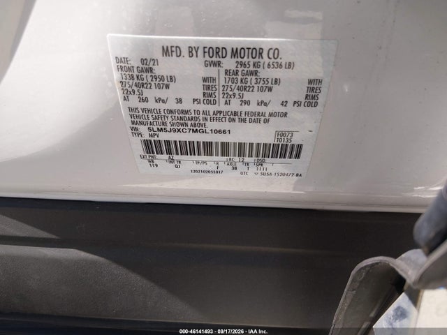Lincoln Aviator Black Label 2021 5LM5J9XC7MGL10661 Image 9
