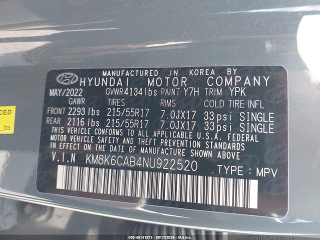 Hyundai Kona Sel 2022 KM8K6CAB4NU922520 Image 9