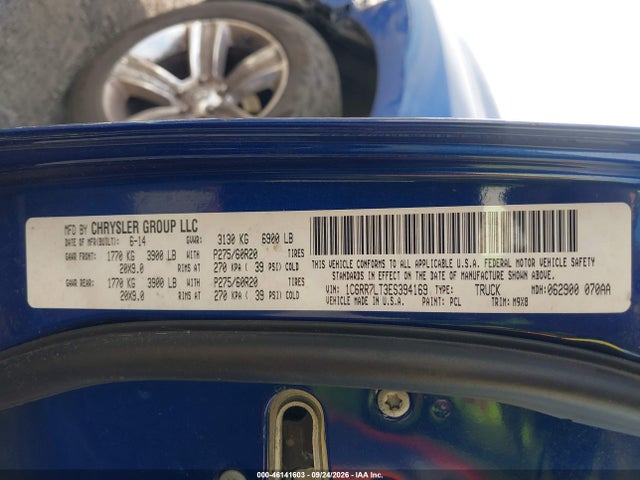 RAM 1500 Big Horn 2014 1C6RR7LT3ES394169 Image 9