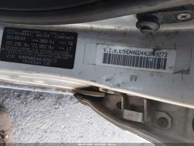Продажа на аукционе авто 2004 Hyundai Elantra Gls/gt, vin: KMHDN46D44U809273, номер лота: 46141606