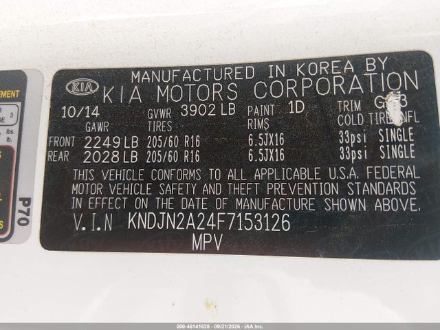KIA Soul 2015 KNDJN2A24F7153126 Image 9