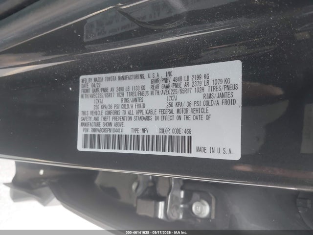 46141638 :رقم المزاد ، 7MMVABCM5PN104414 vin ، 2023 Mazda Cx-50 2.5 S Preferred Plus مزاد بيع