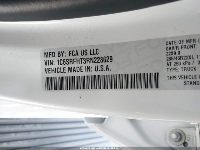 1C6SRFHT3RN228629 RAM 1500 Limited 4x4 5&#039;7 Box