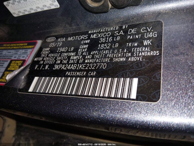 KIA RIO S 2019 3KPA24AB1KE232770 Image 9