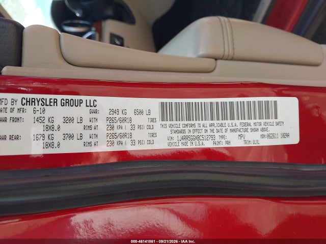 2011 Jeep Grand Cherokee Limited მანქანა იყიდება აუქციონზე, vin: 1J4RR5GGXBC512793, აუქციონის ნომერი: 46141861