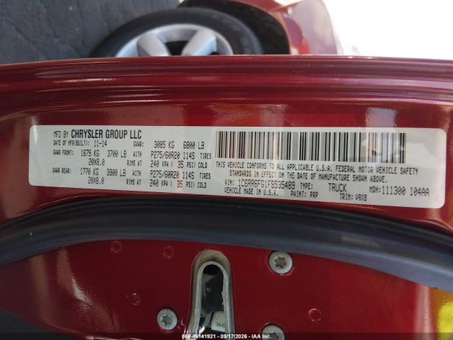 Продаж на аукціоні авто 2015 Ram 1500 Express, vin: 1C6RR6FG1FS535489, номер лоту: 46141921