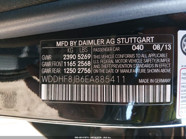 Продажа на аукционе авто 2014 Mercedes-benz E 350 4matic, vin: WDDHF8JB6EA885411, номер лота: 46141974