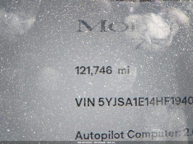 Продажа на аукционе авто 2017 Tesla Model S 60/75, vin: 5YJSA1E14HF194073, номер лота: 46142223