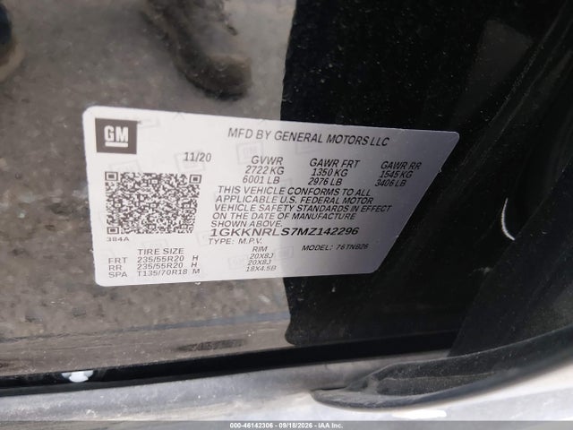 Продажа на аукционе авто 2021 Gmc Acadia Awd Sle, vin: 1GKKNRLS7MZ142296, номер лота: 46142306
