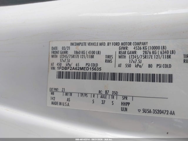 Ford F-250 Xl 2021 1FDBF2A62MED15635 Image 9