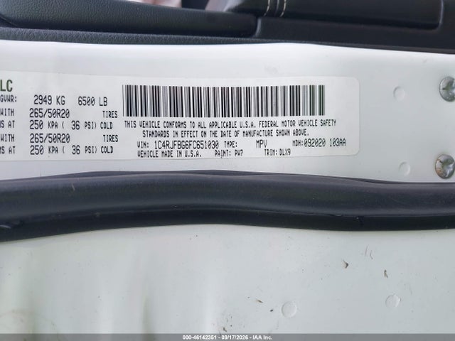 Aukcja sprzedaży 2015 Jeep Grand Cherokee Limited, vin: 1C4RJFBG6FC651030, numer aukcji: 46142351