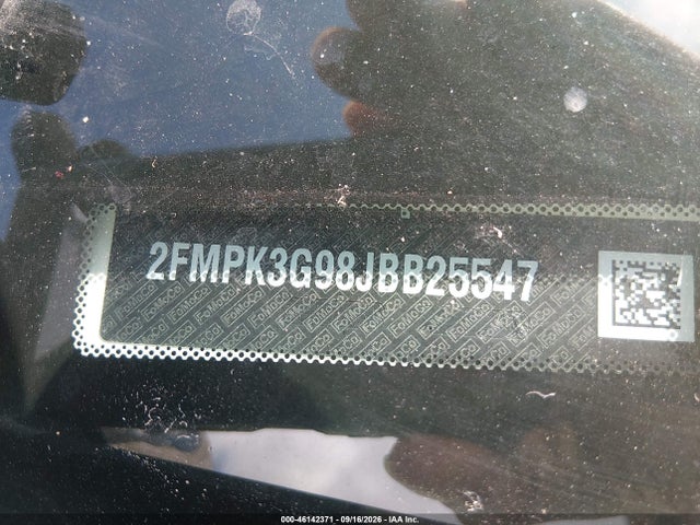 Продаж на аукціоні авто 2018 Ford Edge Se, vin: 2FMPK3G98JBB25547, номер лоту: 46142371