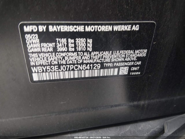WBY53EJ07PCN64129 BMW I7 Xdrive60