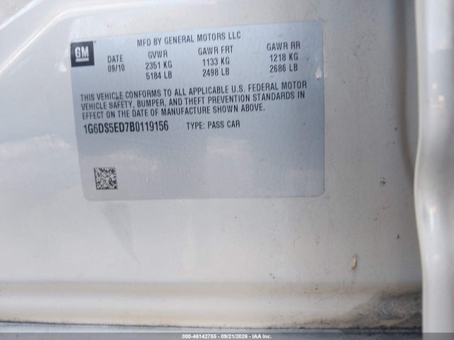 Продаж на аукціоні авто 2011 Cadillac Cts Premium, vin: 1G6DS5ED7B0119156, номер лоту: 46142755