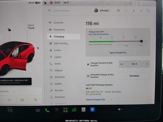 Aukcja sprzedaży 2021 Tesla Model Y Long Range Dual Motor All-wheel Drive, vin: 5YJYGDEE0MF085035, numer aukcji: 46142773