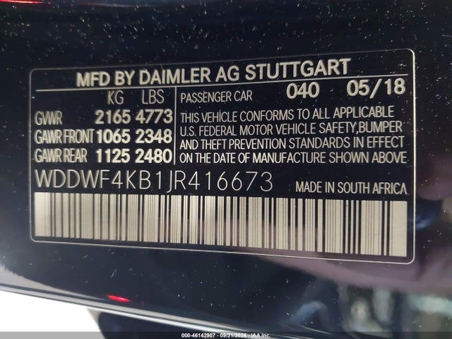 Продаж на аукціоні авто 2018 Mercedes-benz C 300 4matic, vin: WDDWF4KB1JR416673, номер лоту: 46142907
